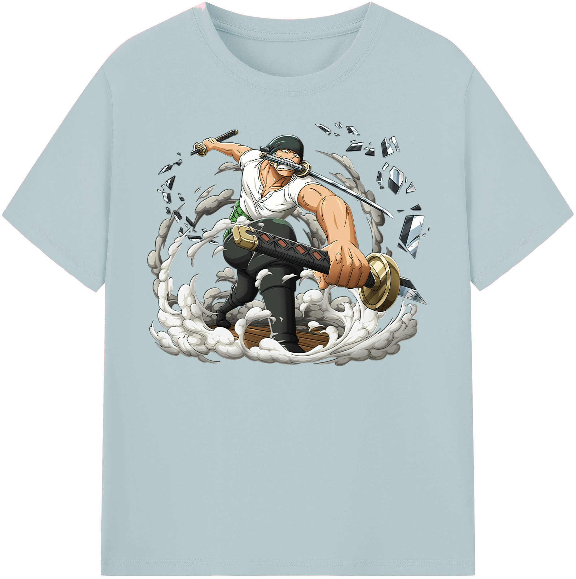ワンピース ロロノア・ゾロ ONE PIECE Roronoa Zoro 綿100％半袖Tシャツ（フロントプリント）